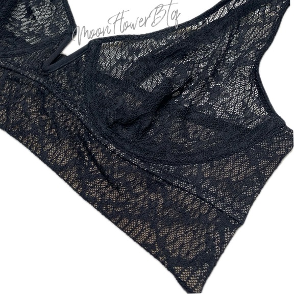 Free People Tameeka Lace Underwire Bra Black - Picture 4 of 10